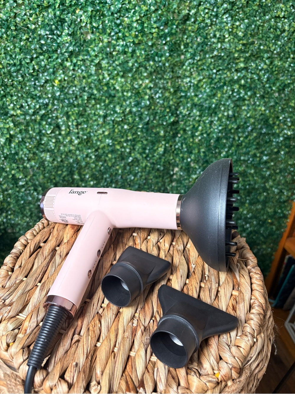Lange Pink Hair Dryer with Diffuser & Nozzles